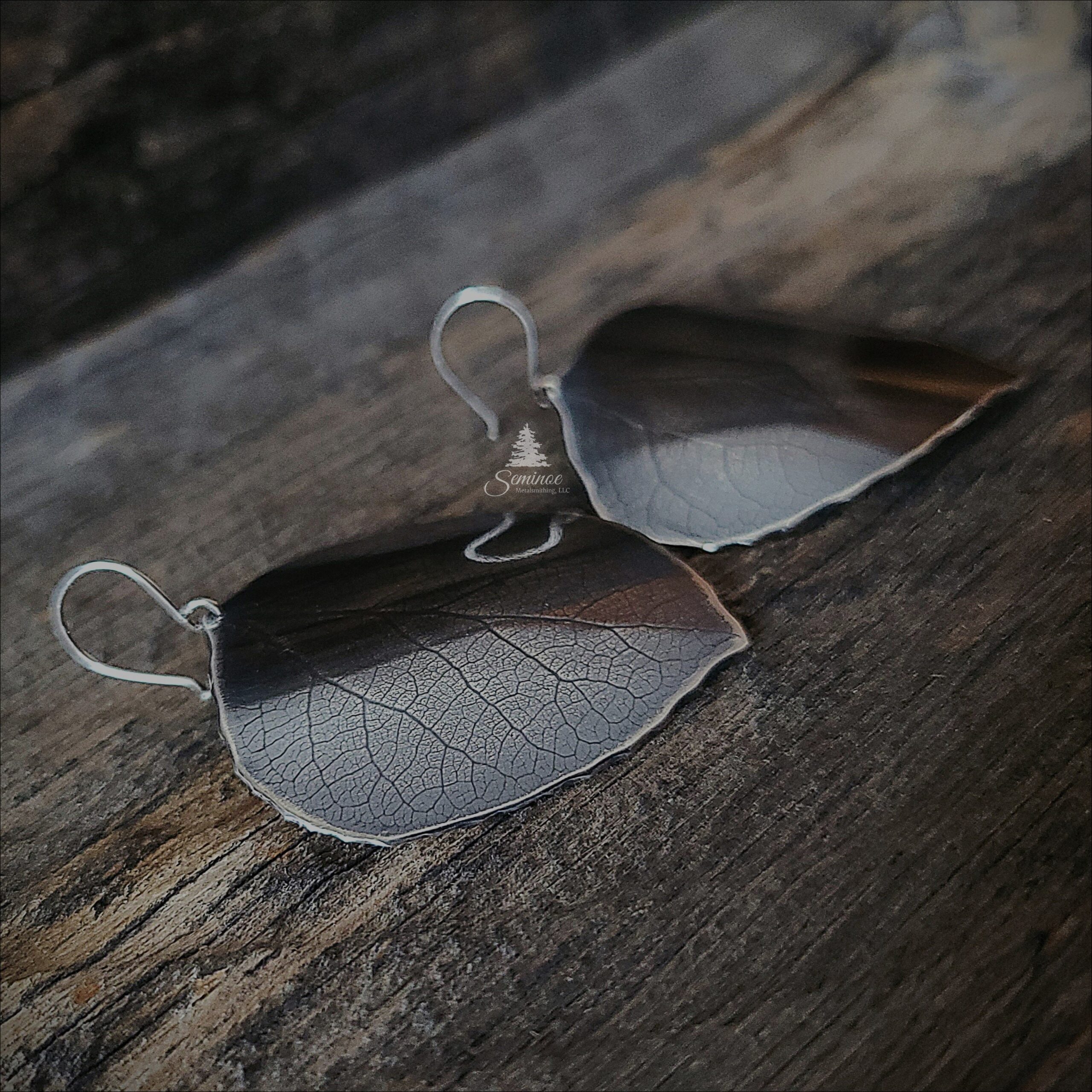 Sterling Silver Aspen Leaf Earrings ⋆ Seminoe Metalsmithing, LLC