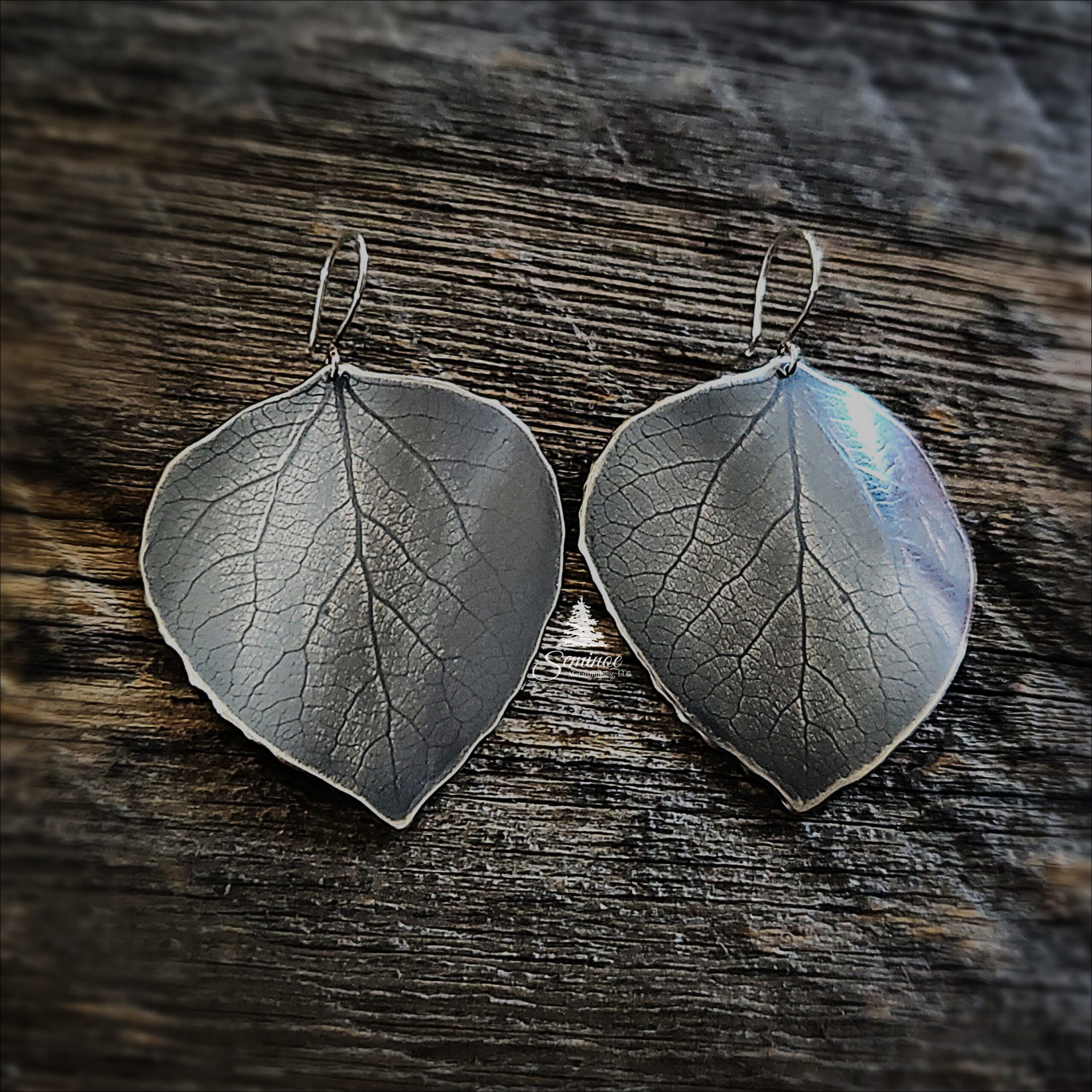 Sterling Silver Aspen Leaf Earrings ⋆ Seminoe Metalsmithing, LLC